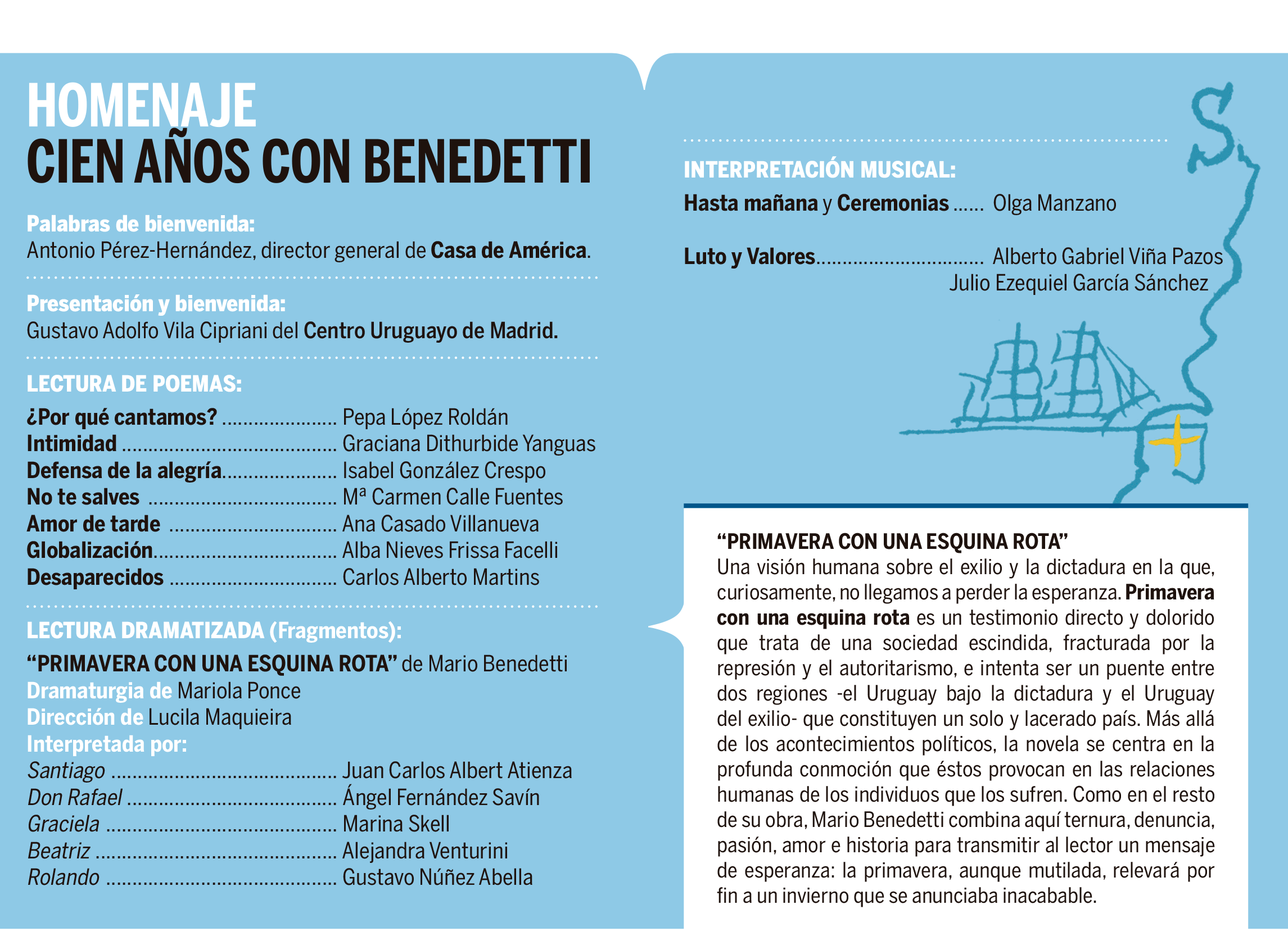 HOMENAJE HISTRICO, CIEN AOS CON BENEDETTI