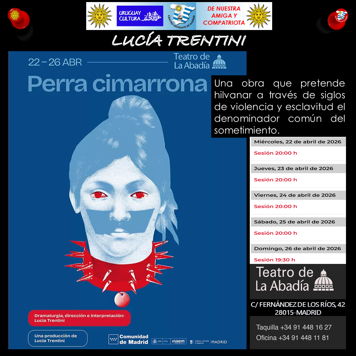 DE NUESTRA COMPATRIOTA Y AMIGA LUCÍA TRENTINI